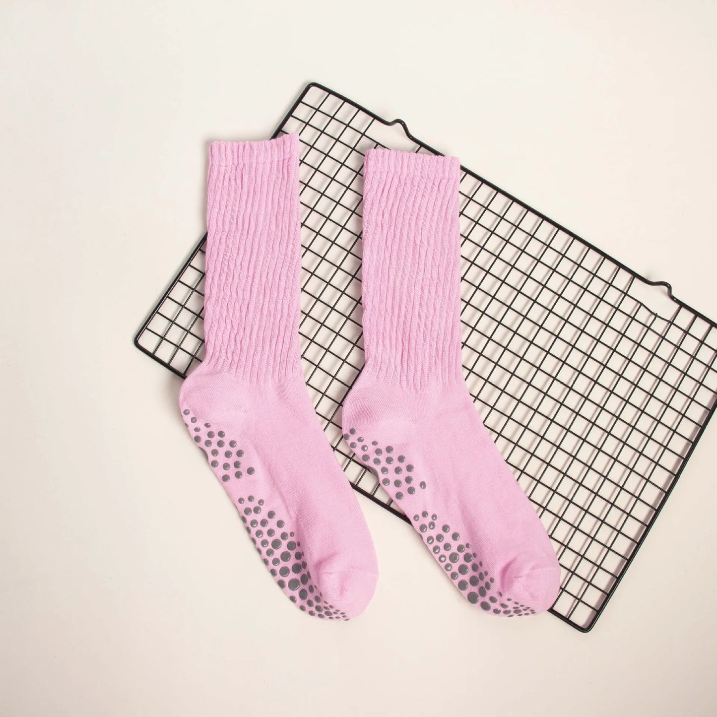 Elevate Your Practice with Our Wholesale Mid-Calf Yoga Socks - Anti-Slip, Sweat-Absorbing Comfort for Women