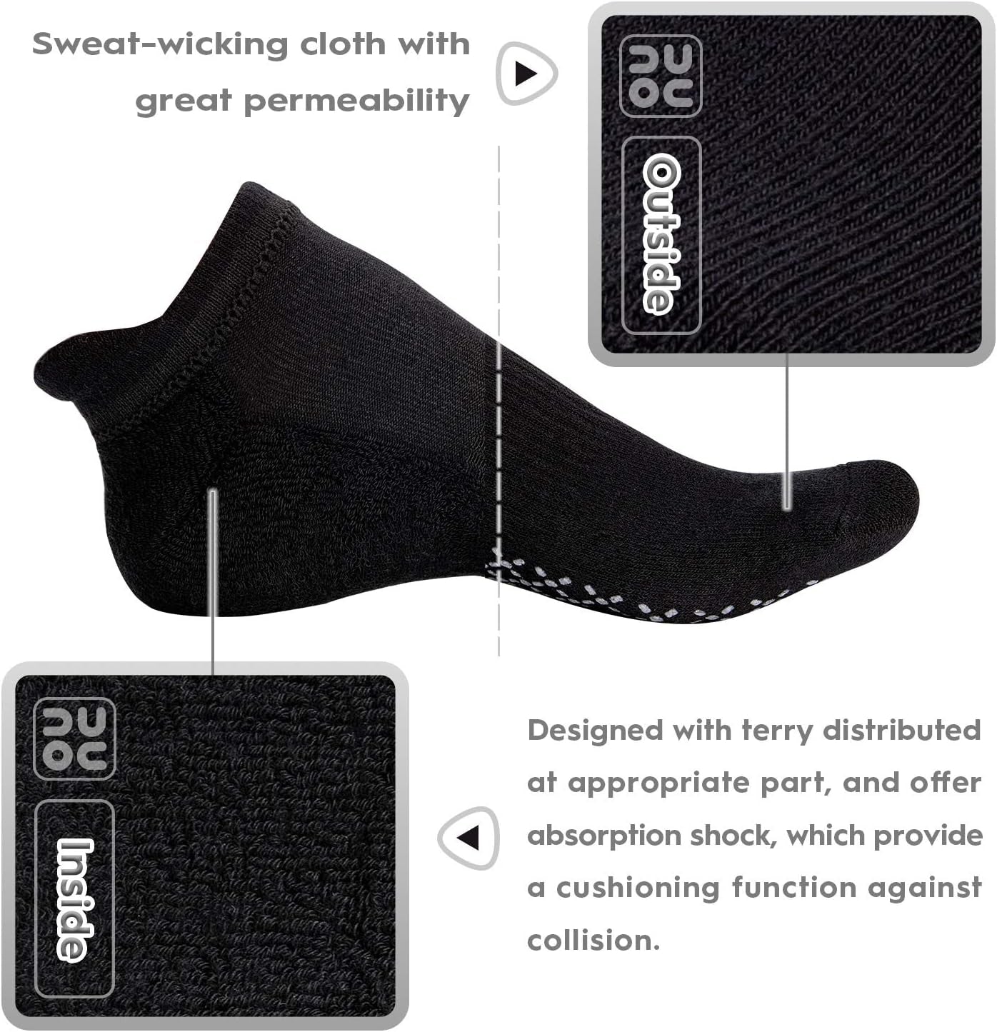Ultimate Comfort Non-Slip Grip Socks for Yoga, Pilates, and Home Use - Perfect for All Activities!