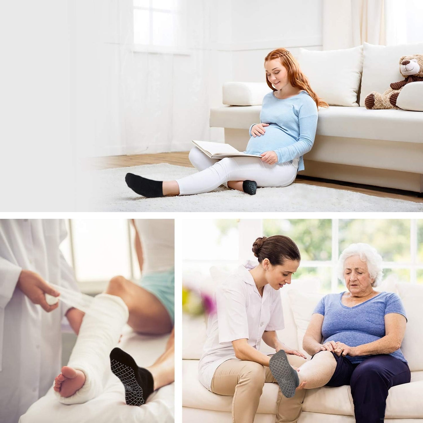 Ultimate Comfort Non-Slip Grip Socks for Yoga, Pilates, and Home Use - Perfect for All Activities!