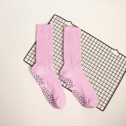 Elevate Your Practice with Our Wholesale Mid-Calf Yoga Socks - Anti-Slip, Sweat-Absorbing Comfort for Women
