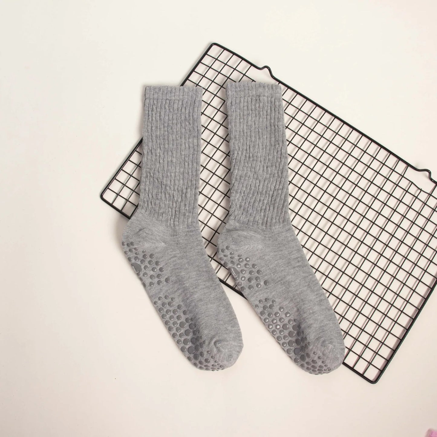 Elevate Your Practice with Our Wholesale Mid-Calf Yoga Socks - Anti-Slip, Sweat-Absorbing Comfort for Women