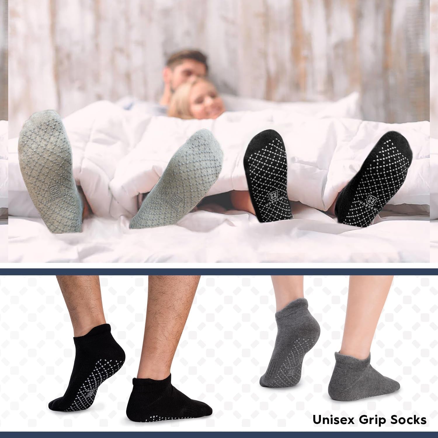 Ultimate Comfort Non-Slip Grip Socks for Yoga, Pilates, and Home Use - Perfect for All Activities!